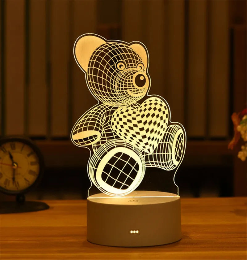 3D Lamp Acrylic USB LED