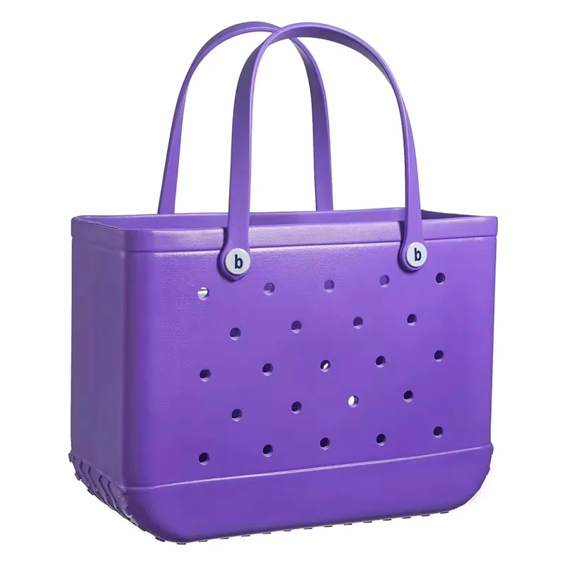 2025 EVA Beach bag XL Large Silicon Shoulder Beach bag Eva Waterproof Supermarket Shopping Travel Luxury Beach Bag