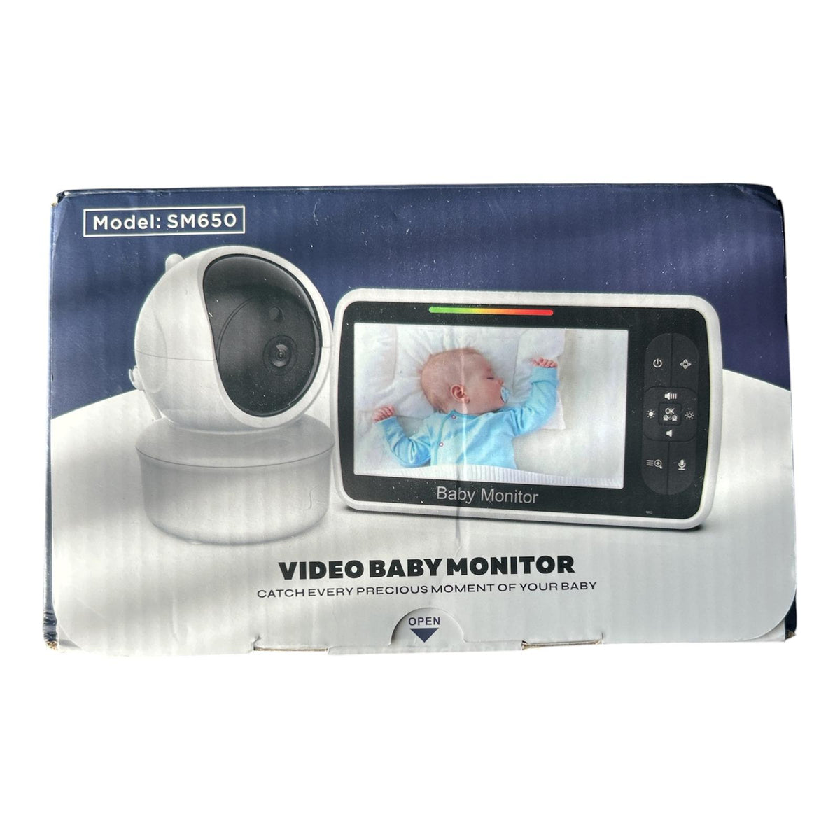 SM650 5.0" LCD Video Babyfon mit Kamera – Sichere 300m Reichweite, Nachtsicht, Gegensprechfunktion, Temperaturüberwachung & Schwenk- & Neigefunktion