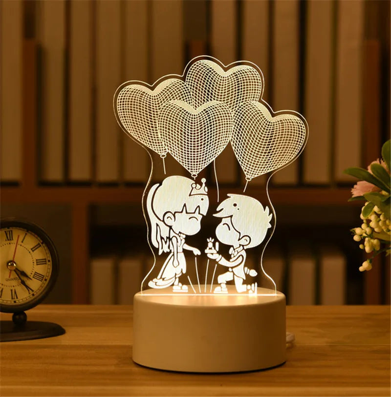 3D Lamp Acrylic USB LED