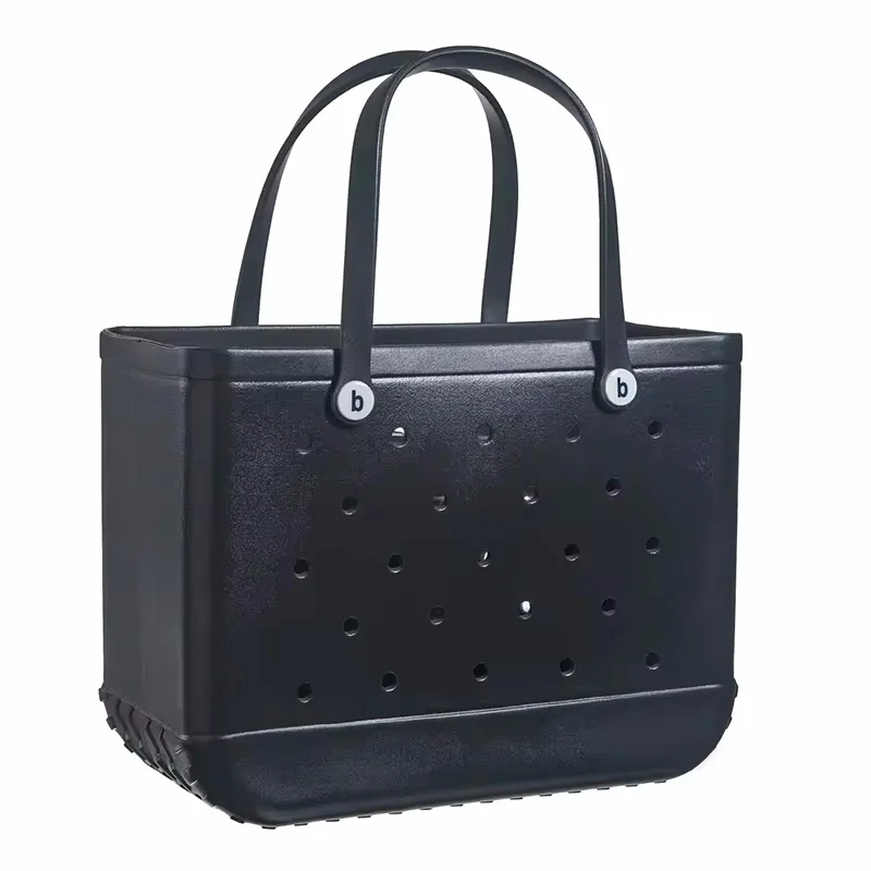 2025 EVA Beach bag XL Large Silicon Shoulder Beach bag Eva Waterproof Supermarket Shopping Travel Luxury Beach Bag