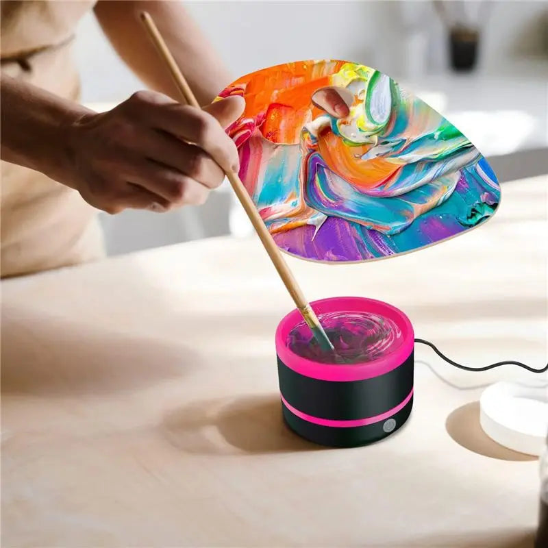 AT21-Paint Brush Cleaner, Electric Paint Brush Cleaner Rinse Cup, Brush For Painting, Artist Brush Cleaning Washer Brush A Durab