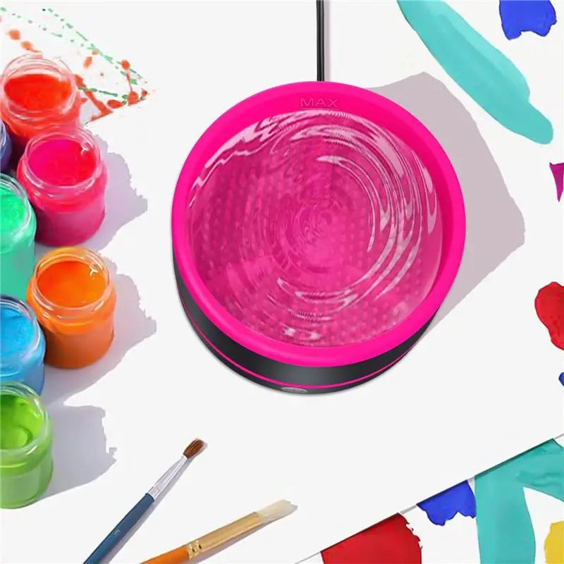 AT21-Paint Brush Cleaner, Electric Paint Brush Cleaner Rinse Cup, Brush For Painting, Artist Brush Cleaning Washer Brush A Durab