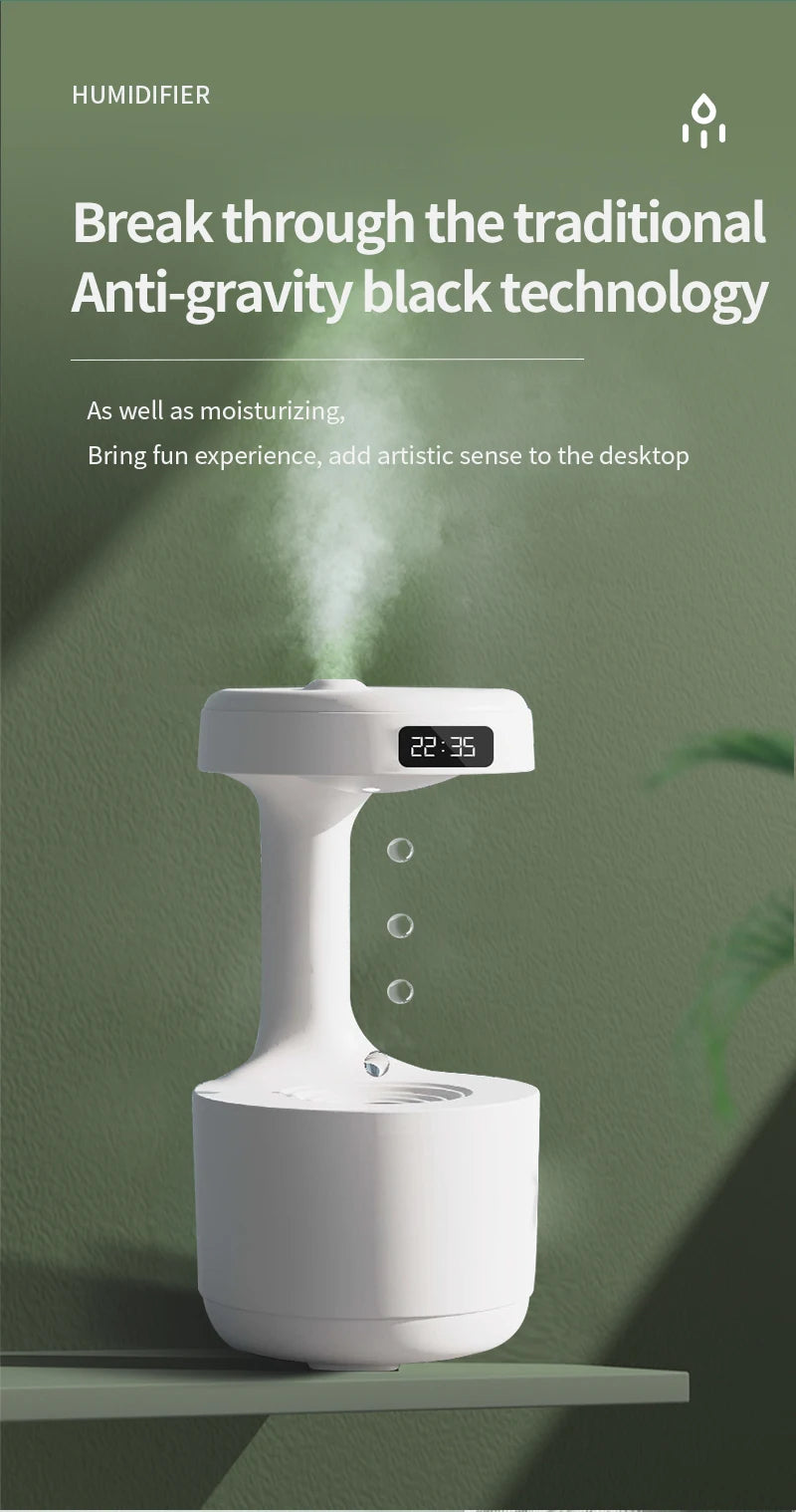 Anti gravity humidifier