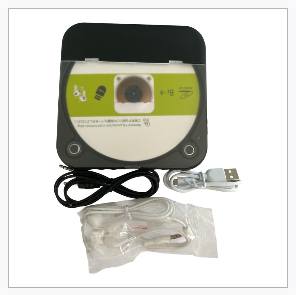 Tragbarer Bluetooth CD-Player (Modell KC-918) mit integrierten Lautsprechern & Zubehör