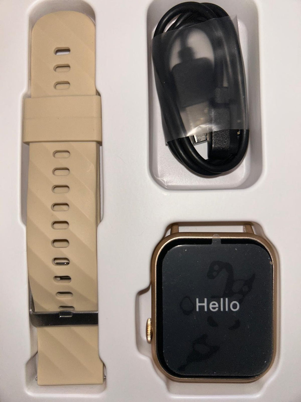 Smartwatch, IPS-Bildschirm, quadratisch, BT-Anruf, Blutdruck und Blutsauerstoff