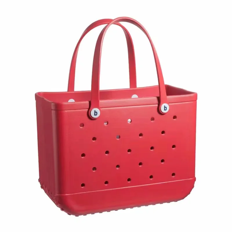 2025 EVA Beach bag XL Large Silicon Shoulder Beach bag Eva Waterproof Supermarket Shopping Travel Luxury Beach Bag